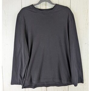 Croft Barrow Size Large Black Cotton‎ Plaid Lining Inside Womens Long Sleeve Top